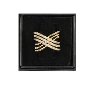 CZ 3 Row Crossover Ring